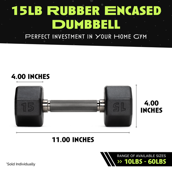 Octo Rubber Dumbbell for Strength Training Workouts