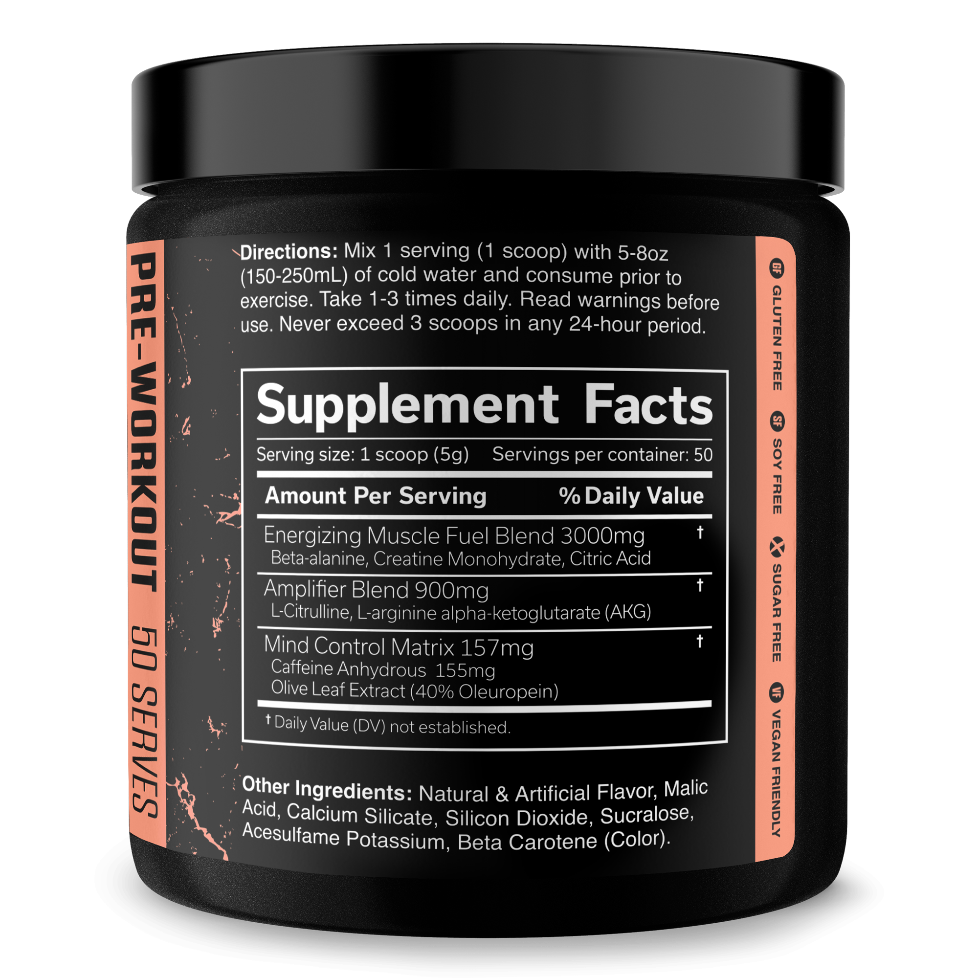 Pre Workout Energy Focus Fitness Supplement