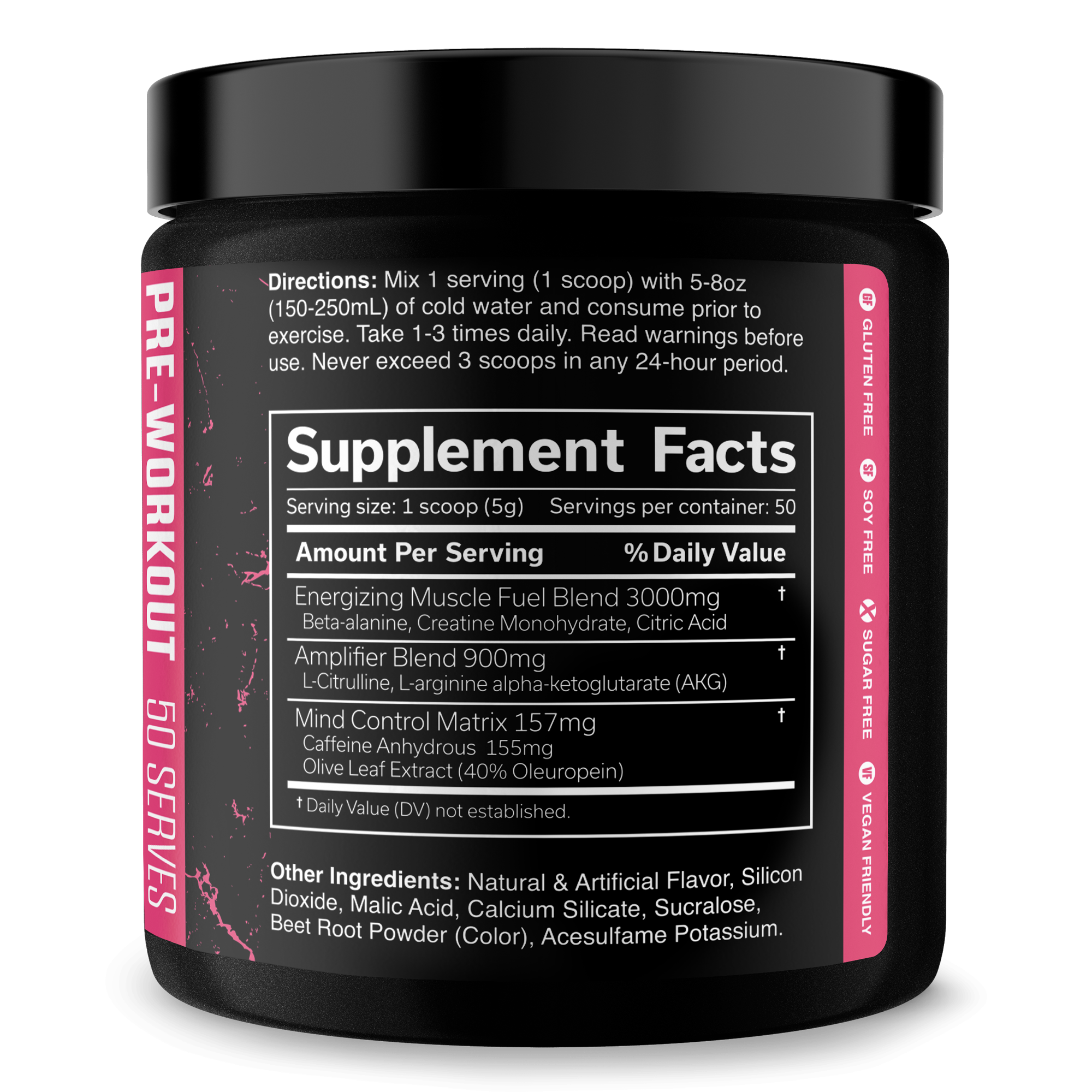 Pre Workout Energy Focus Fitness Supplement