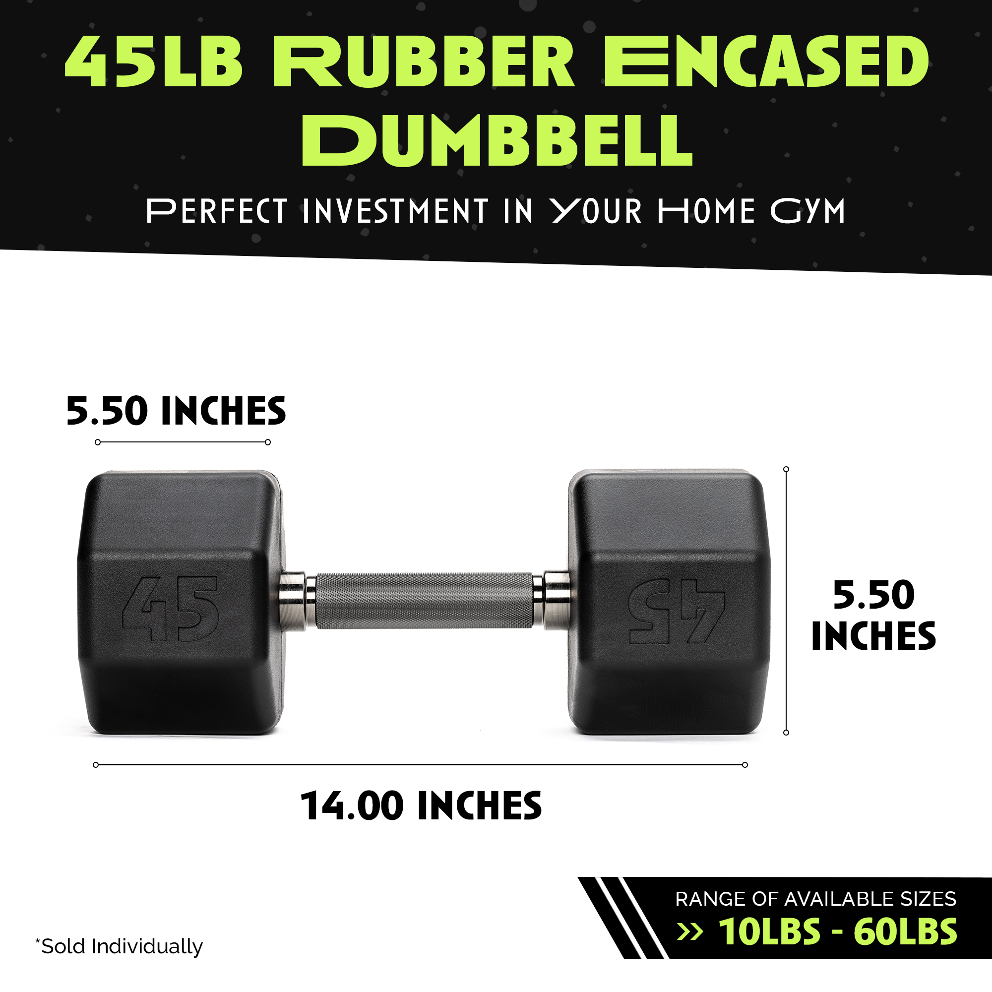 Octo Rubber Dumbbell for Strength Training Workouts
