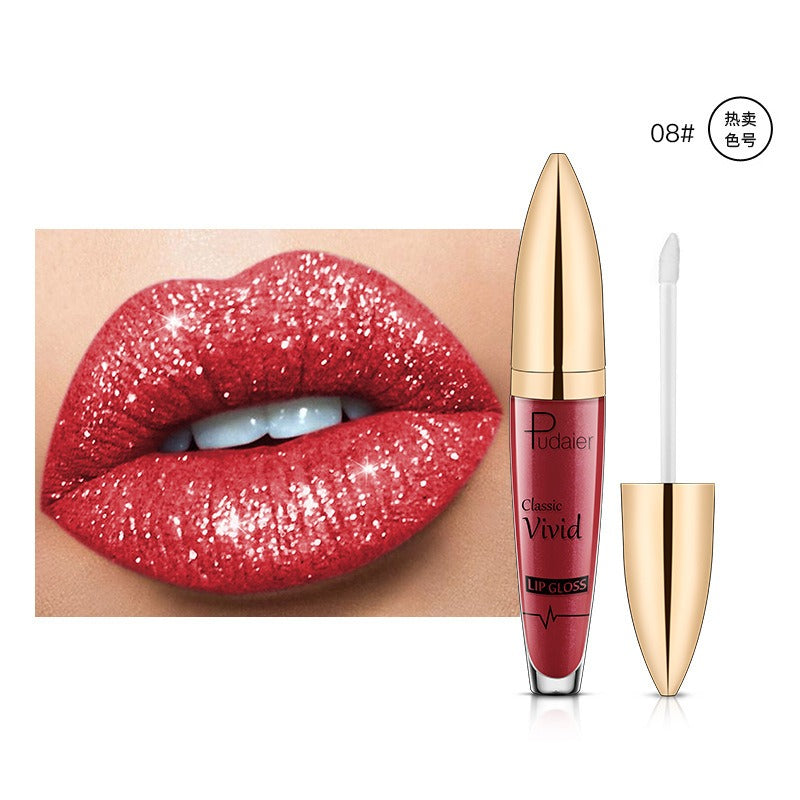 18 Color Glitter Shiny Waterproof Liquid Lip Gloss Set
