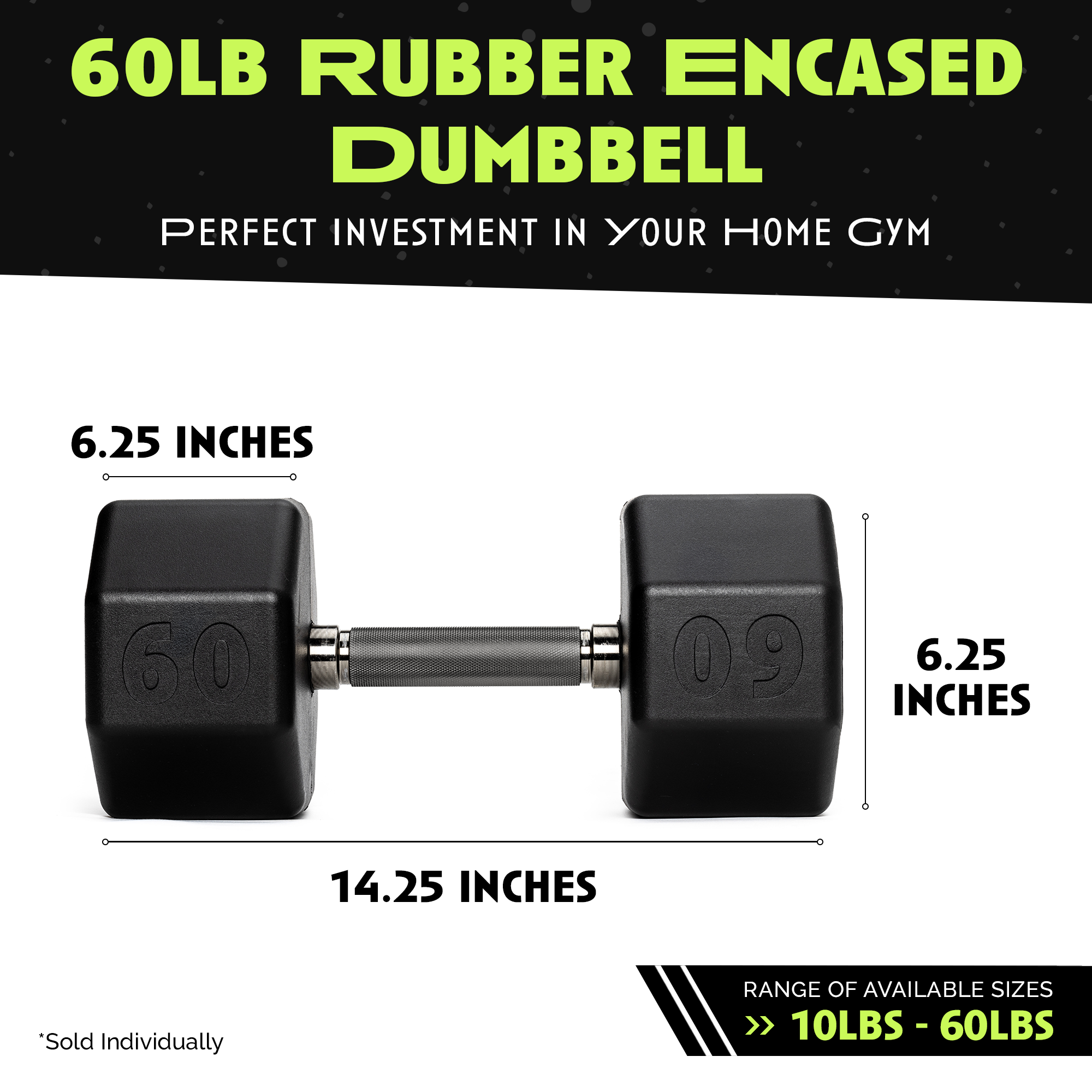 Octo Rubber Dumbbell for Strength Training Workouts