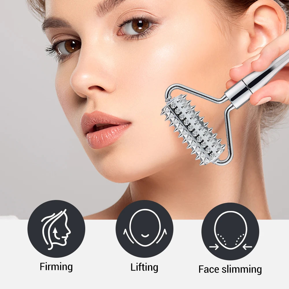 Stainless Steel Facial Roller Massage Beauty Care Tool