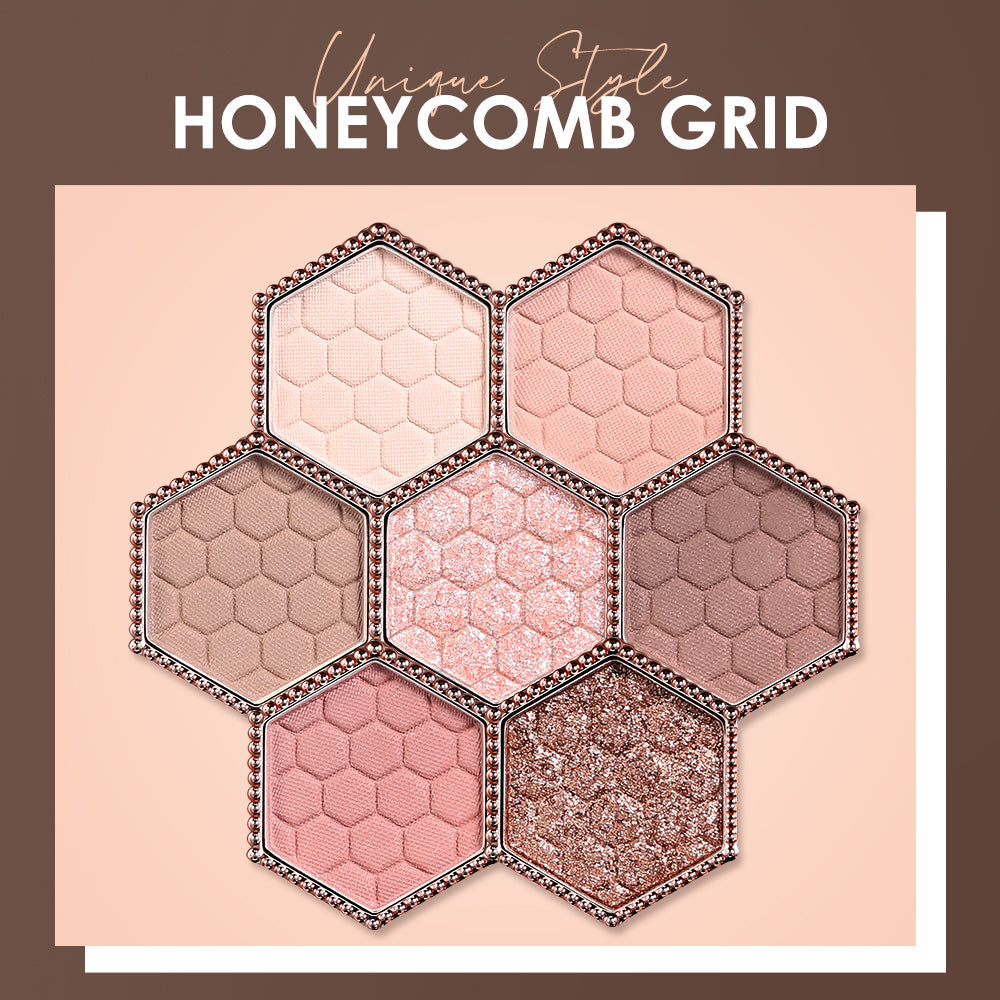 12 Color Honeycomb Diamond Eyeshadow Palette Natural Highlights