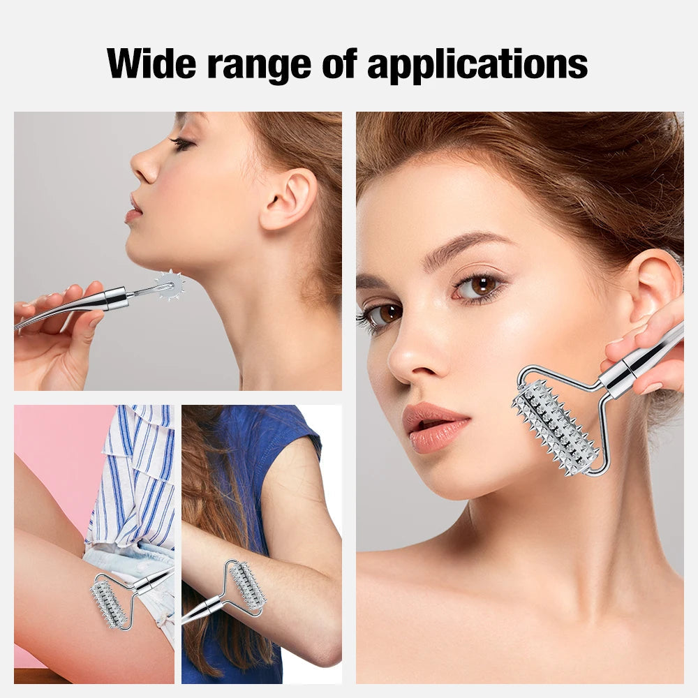 Stainless Steel Facial Roller Massage Beauty Care Tool