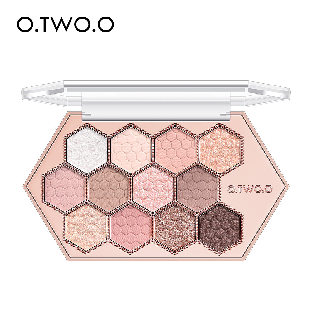 12 Color Honeycomb Diamond Eyeshadow Palette Natural Highlights