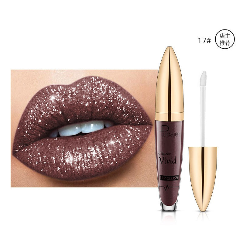 18 Color Glitter Shiny Waterproof Liquid Lip Gloss Set