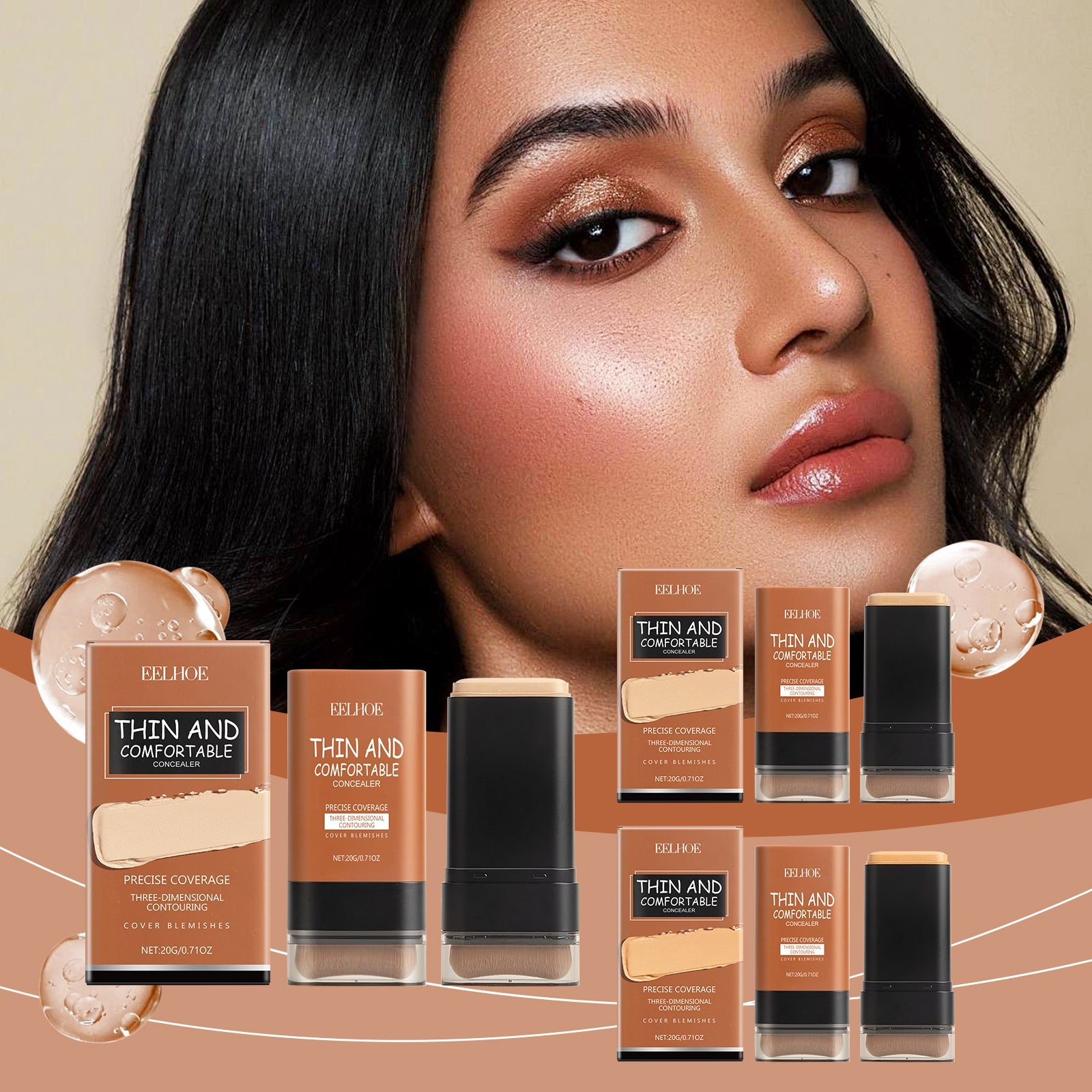Lightweight Transparent Concealer Foundation Stick Natural Makeup