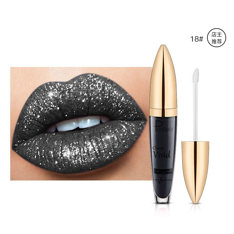 18 Color Glitter Shiny Waterproof Liquid Lip Gloss Set