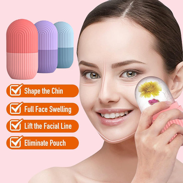 Silicone Diamond Ice Grid Facial Cooling Mask Tool