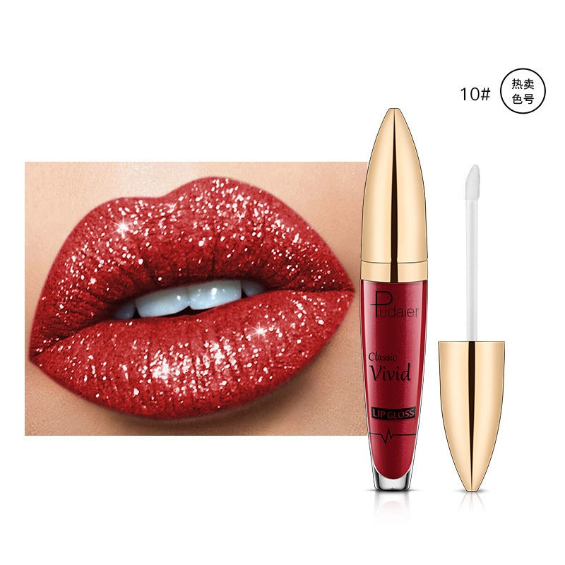 18 Color Glitter Shiny Waterproof Liquid Lip Gloss Set