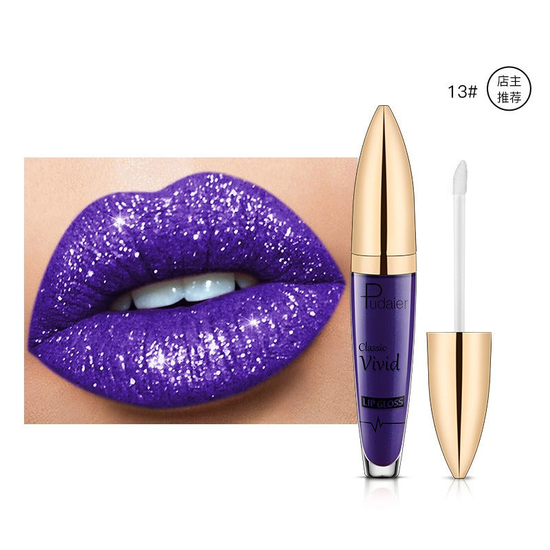 18 Color Glitter Shiny Waterproof Liquid Lip Gloss Set