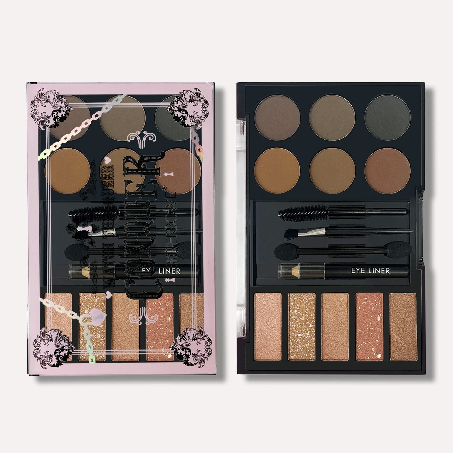 Multi-Function Eyeshadow Eyebrow Powder Makeup Palette with Tools