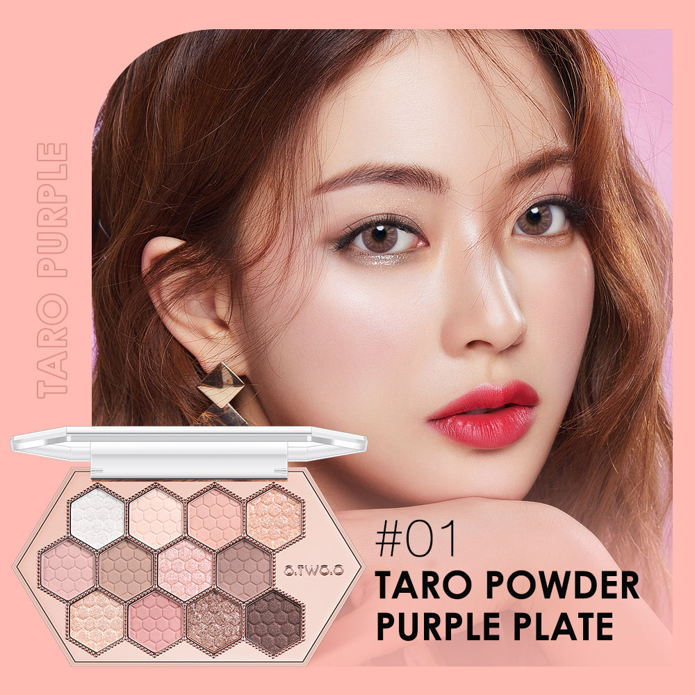 12 Color Honeycomb Diamond Eyeshadow Palette Natural Highlights