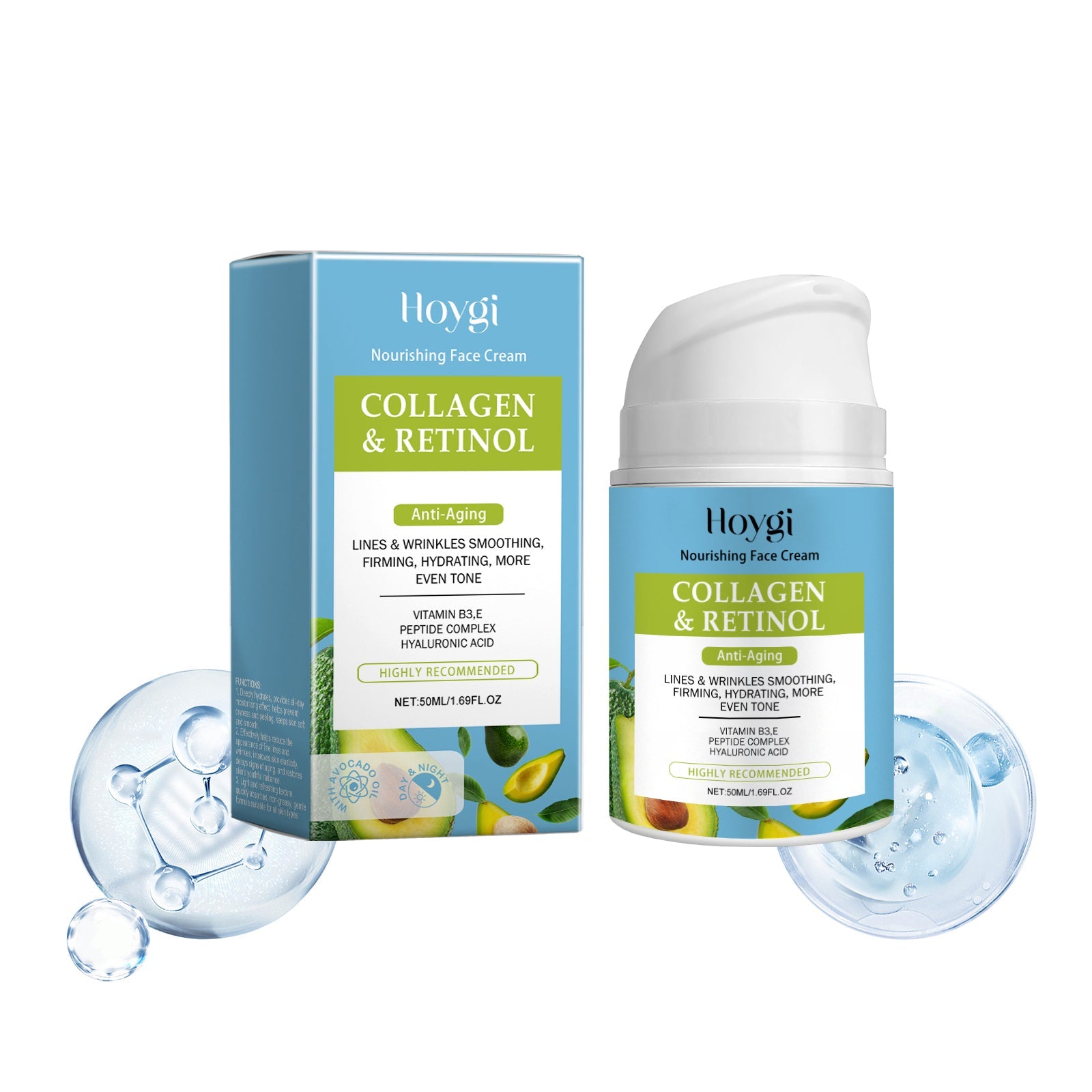 Collagen Facial Moisturizer Hydrating Cream for Fine Lines