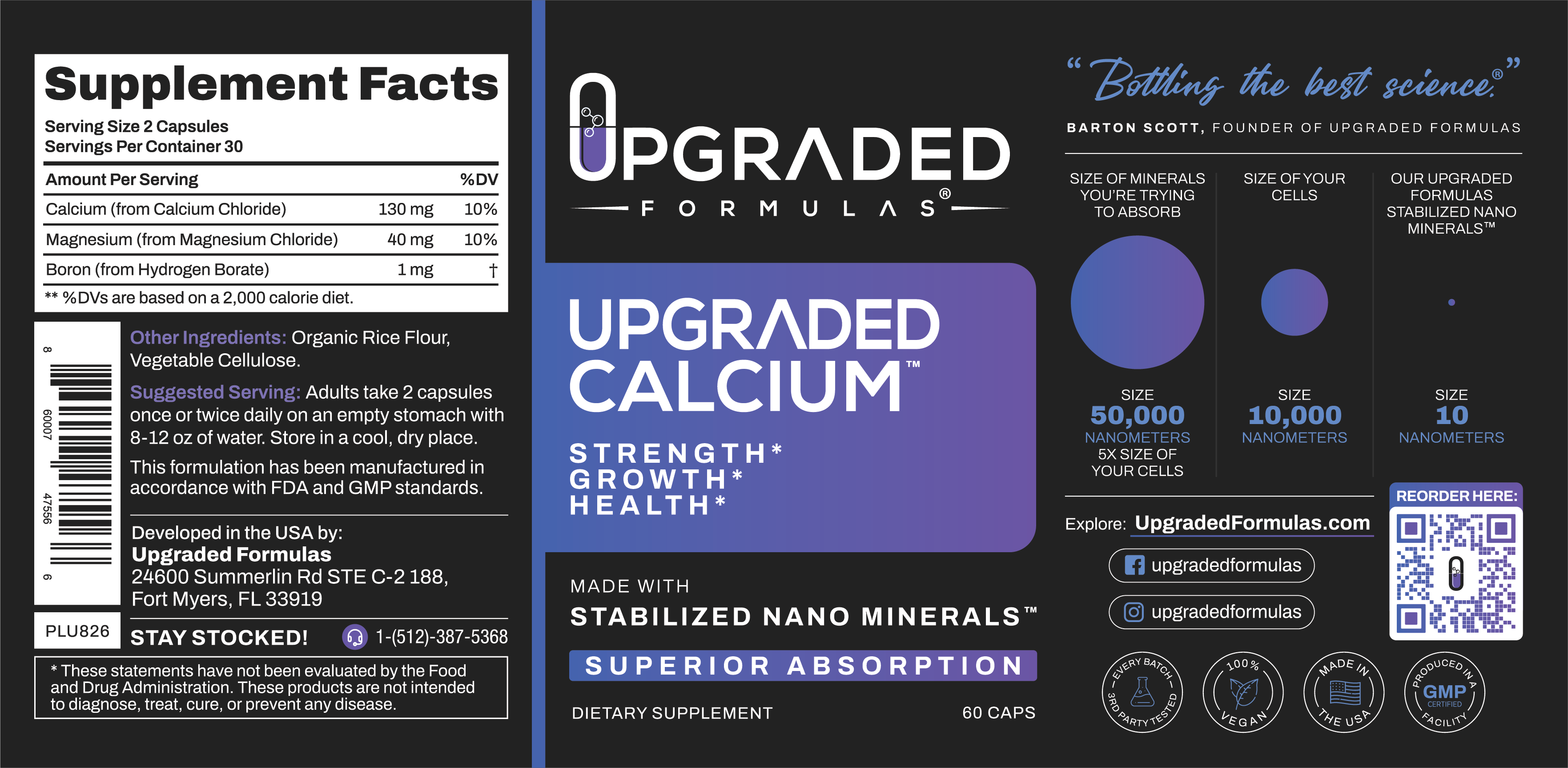 Upgraded Calcium 60 ct Capsules