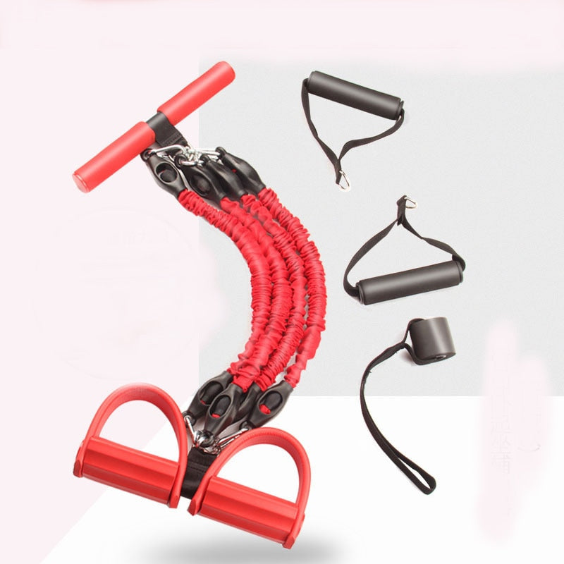 Multifunction Pedal Exerciser Resistance Band Fitness Training Equipment