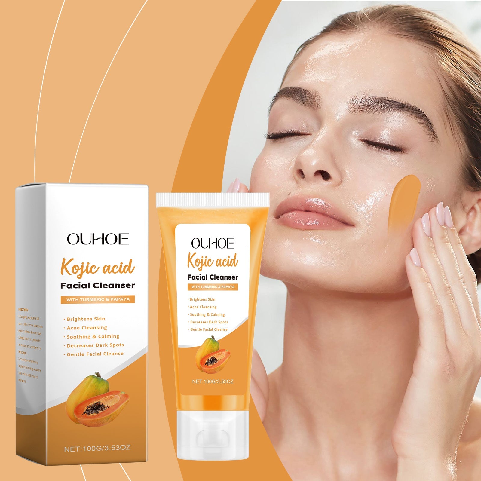 Papaya Facial Cleanser Pore Cleaning Oil Balancing Moisturizer