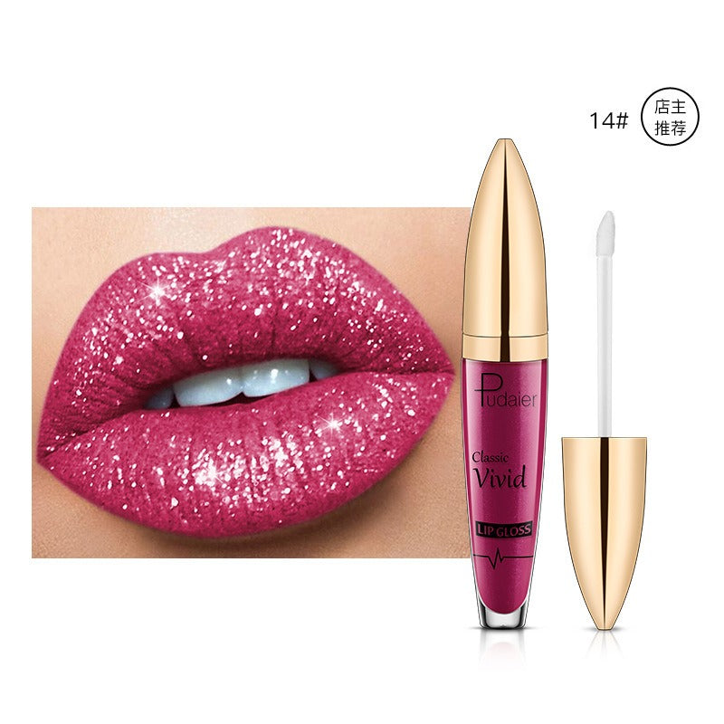 18 Color Glitter Shiny Waterproof Liquid Lip Gloss Set