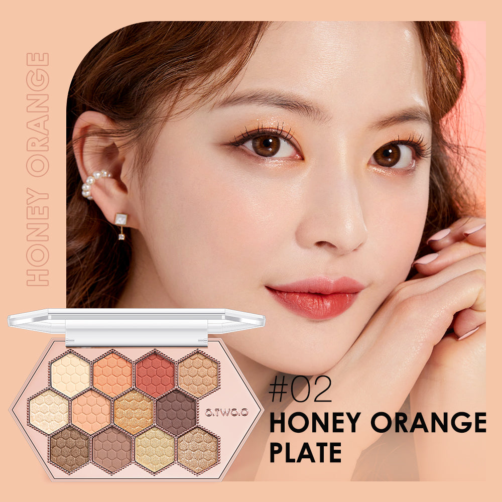 12 Color Honeycomb Diamond Eyeshadow Palette Natural Highlights