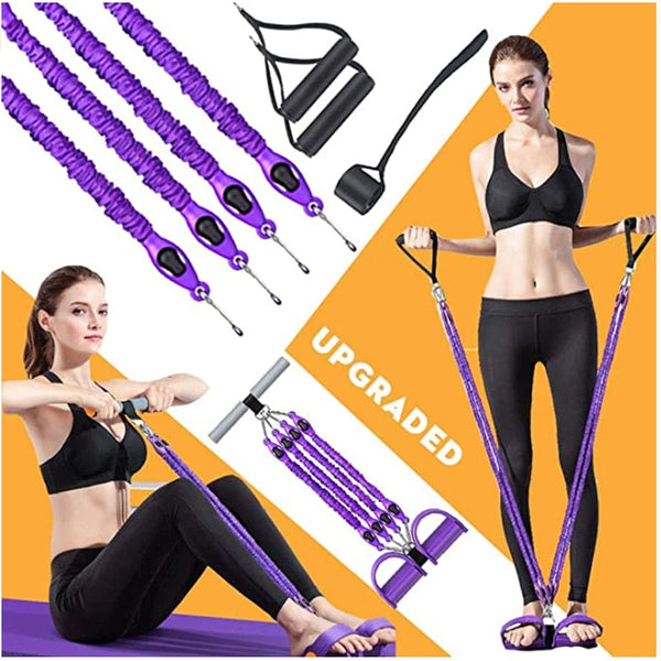 Multifunction Pedal Exerciser Resistance Band Fitness Training Equipment
