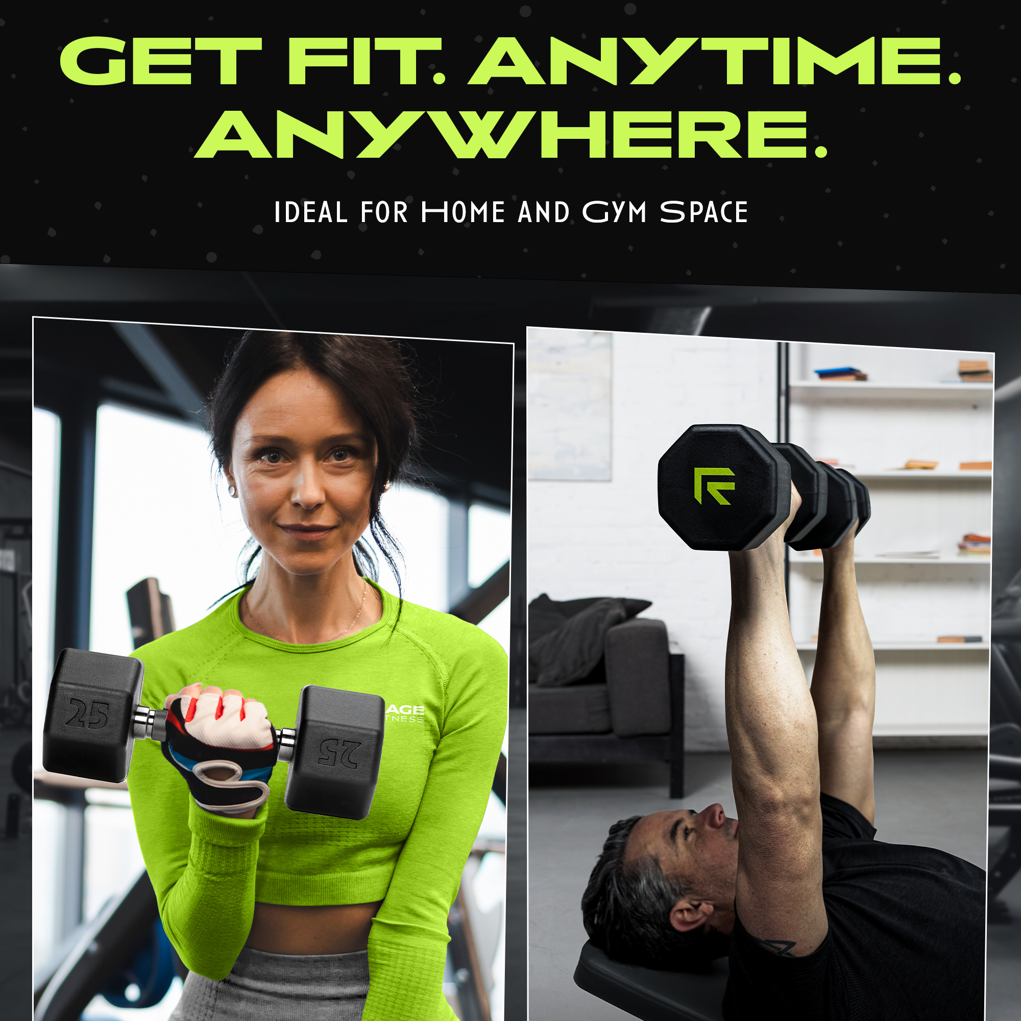 Octo Rubber Dumbbell for Strength Training Workouts