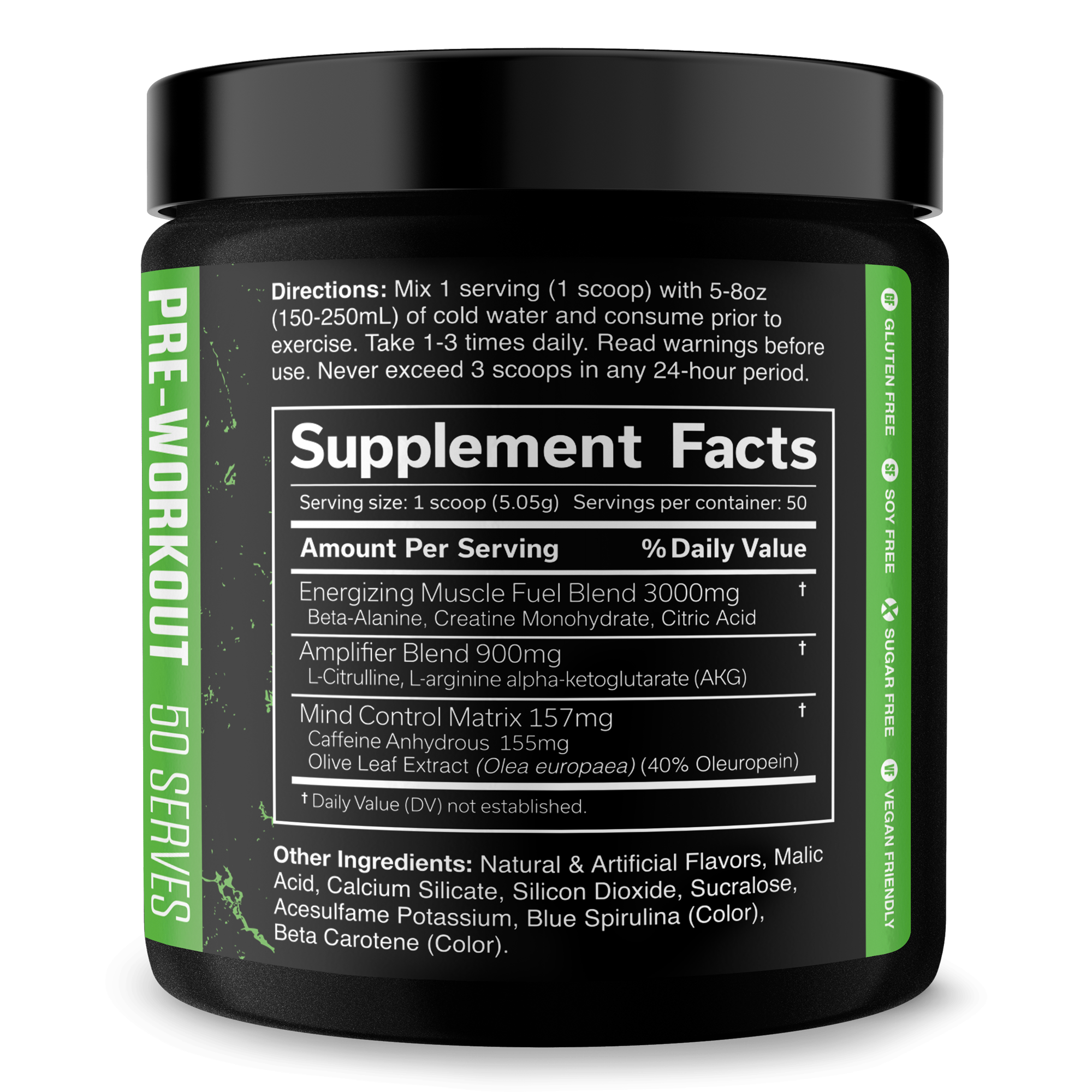 Pre Workout Energy Focus Fitness Supplement