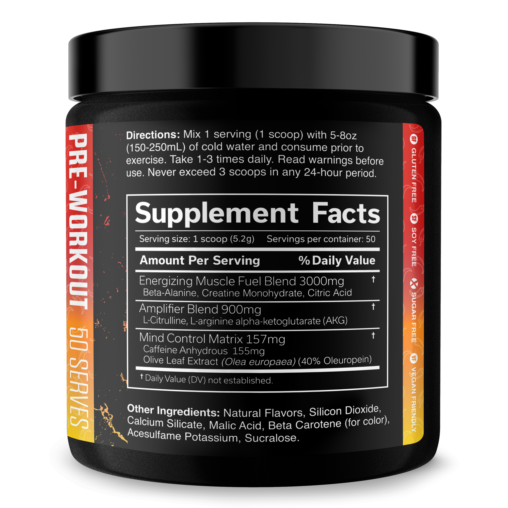 Pre Workout Energy Focus Fitness Supplement