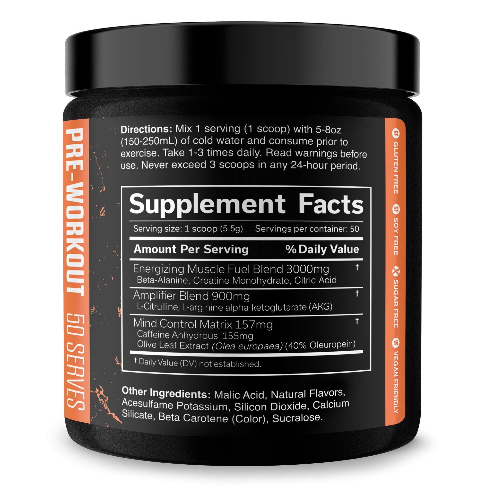 Pre Workout Energy Focus Fitness Supplement