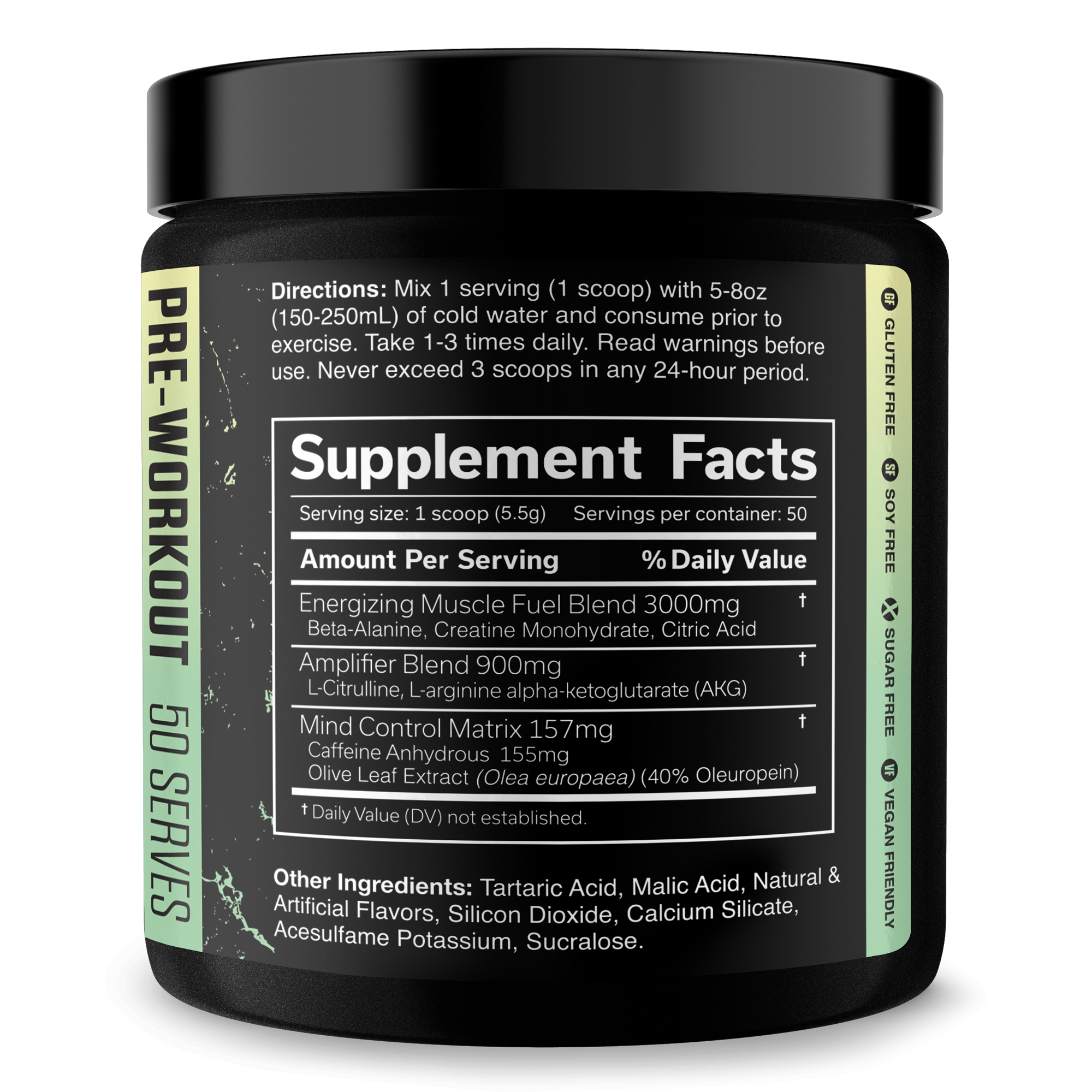 Pre Workout Energy Focus Fitness Supplement