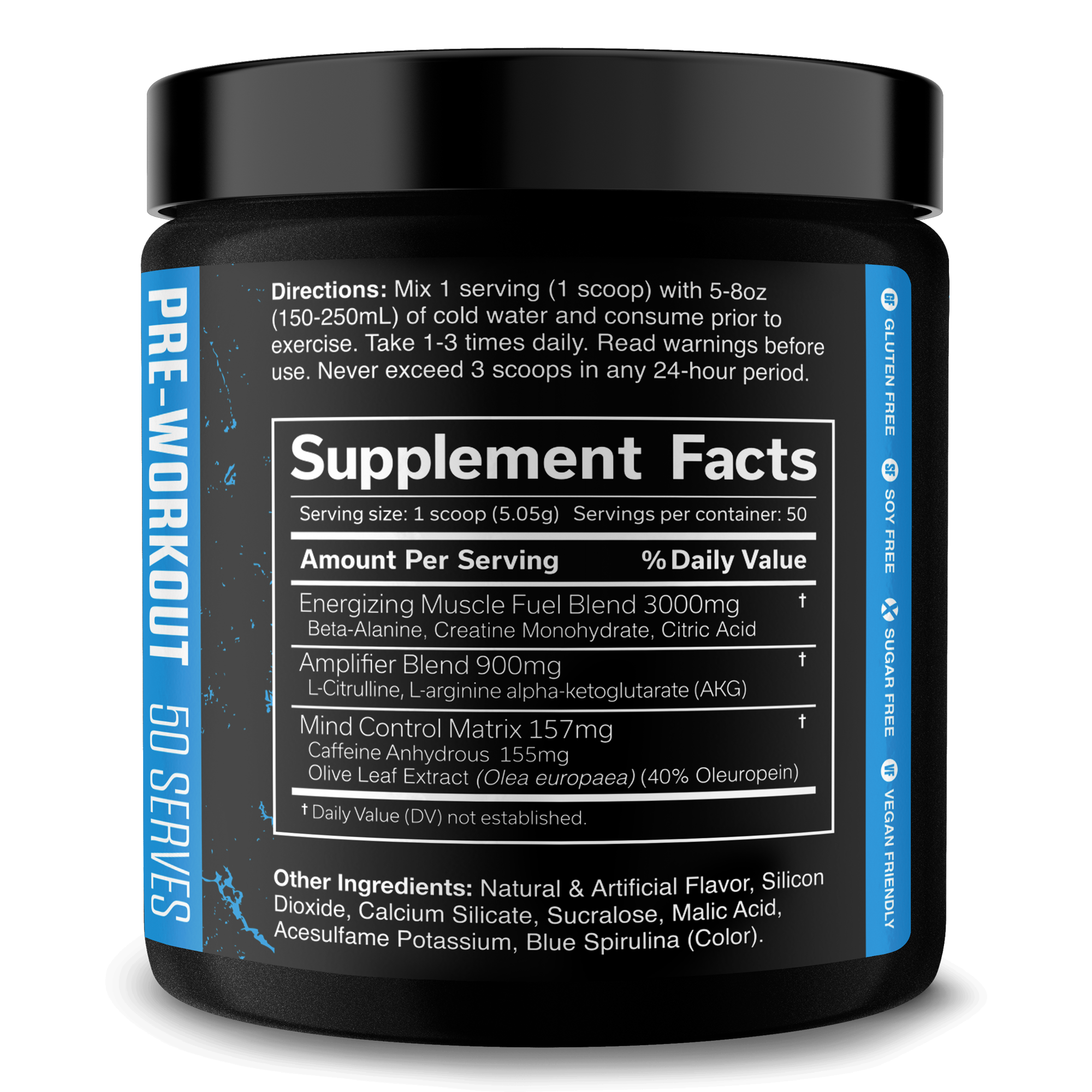 Pre Workout Energy Focus Fitness Supplement