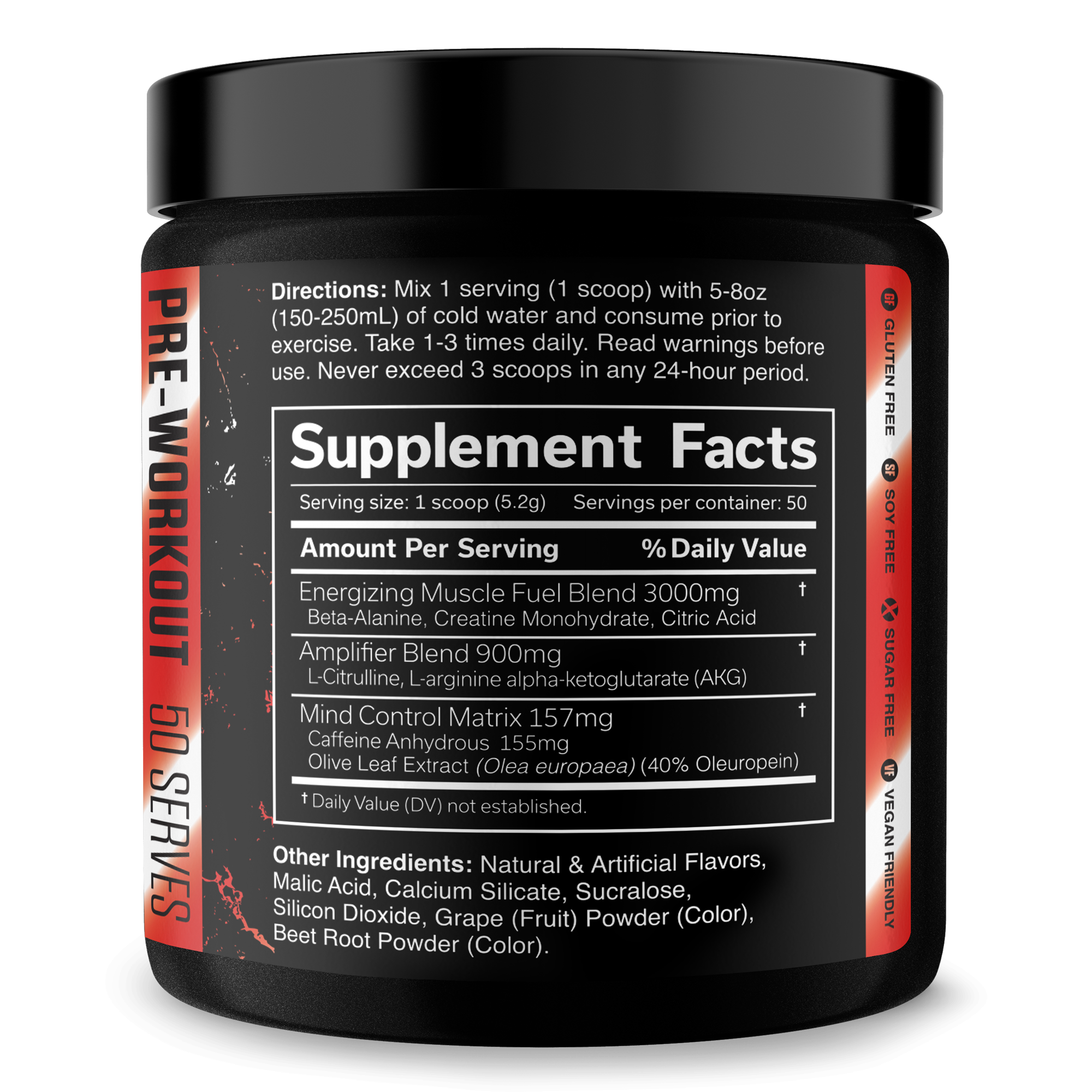 Pre Workout Energy Focus Fitness Supplement