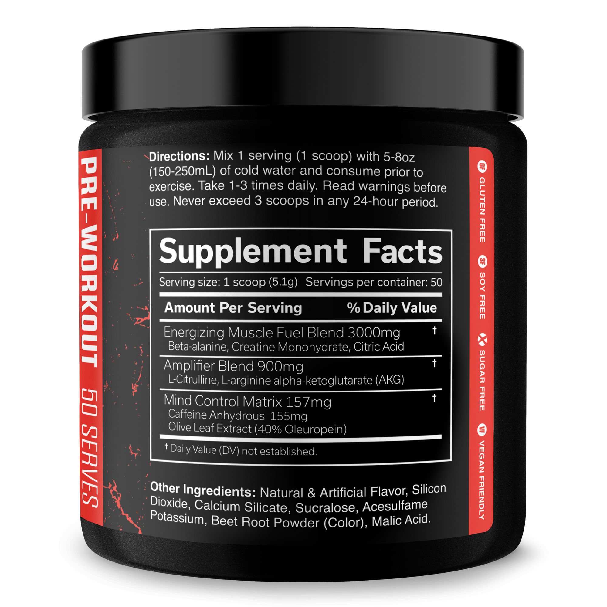 Pre Workout Energy Focus Fitness Supplement