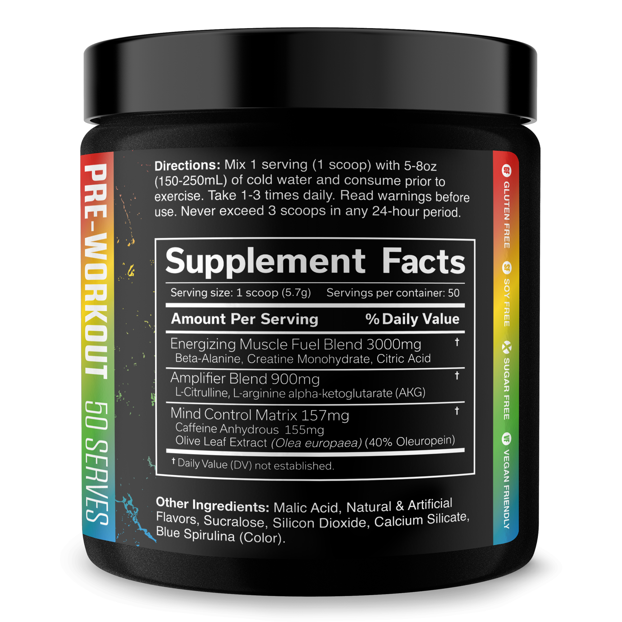 Pre Workout Energy Focus Fitness Supplement