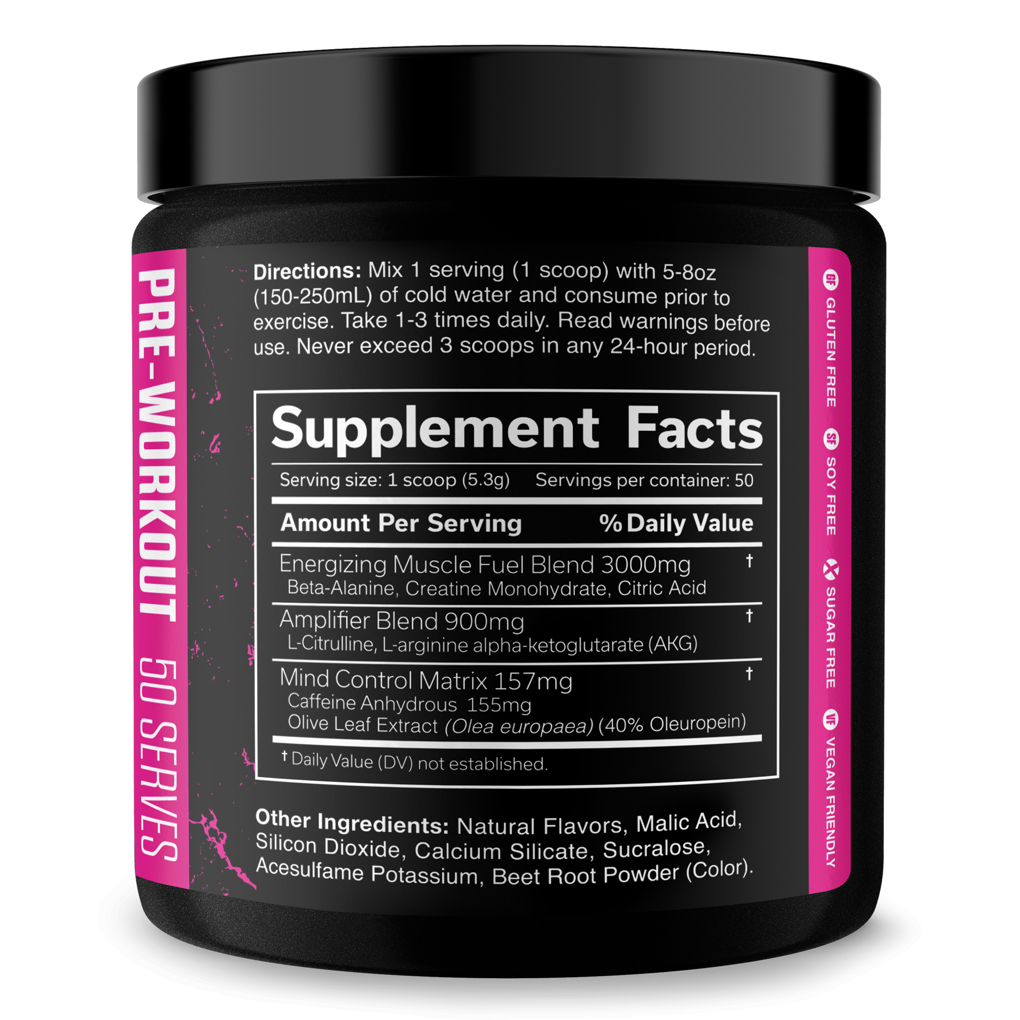 Pre Workout Energy Focus Fitness Supplement