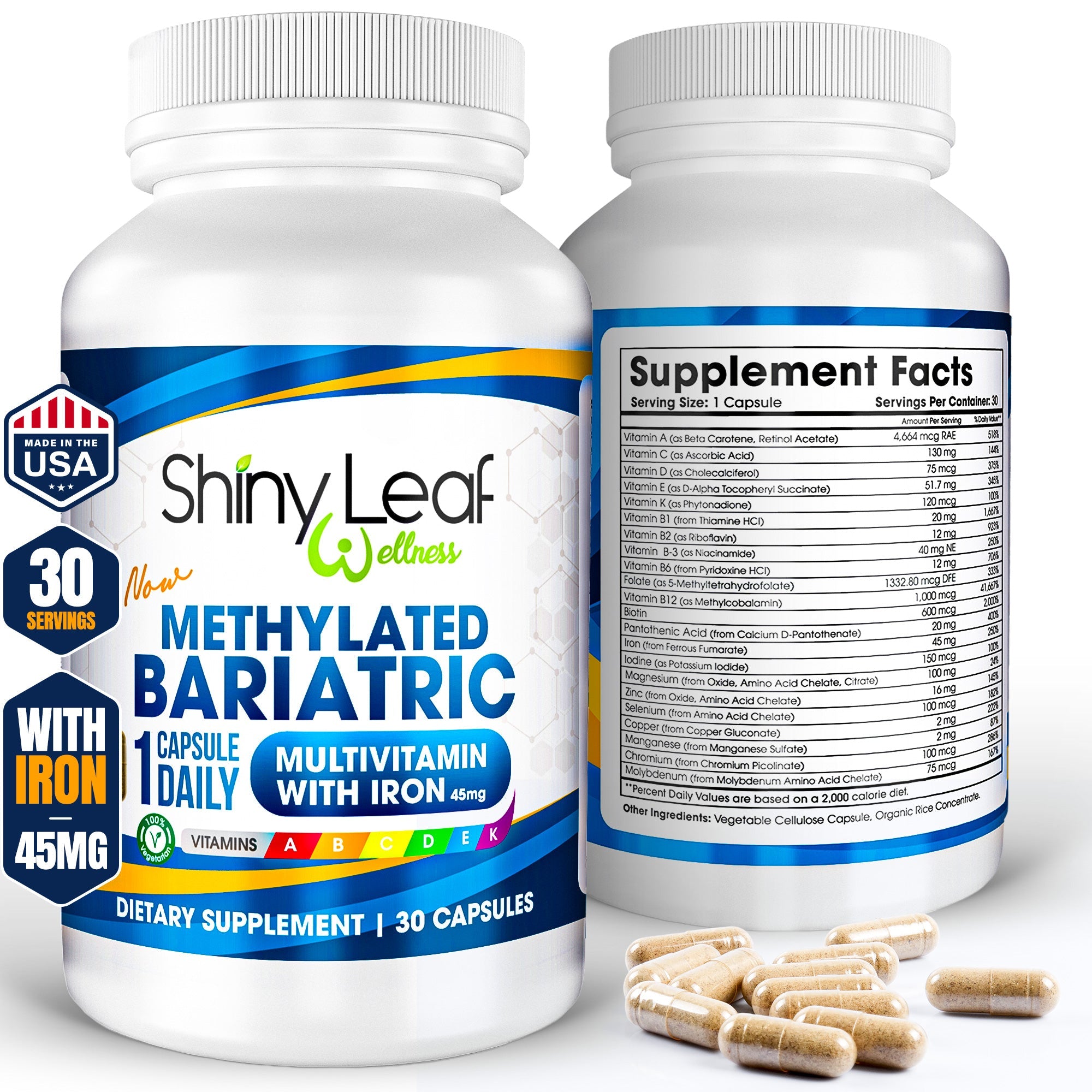 Methylated Bariatric Multivitamin with Iron Daily Capsule