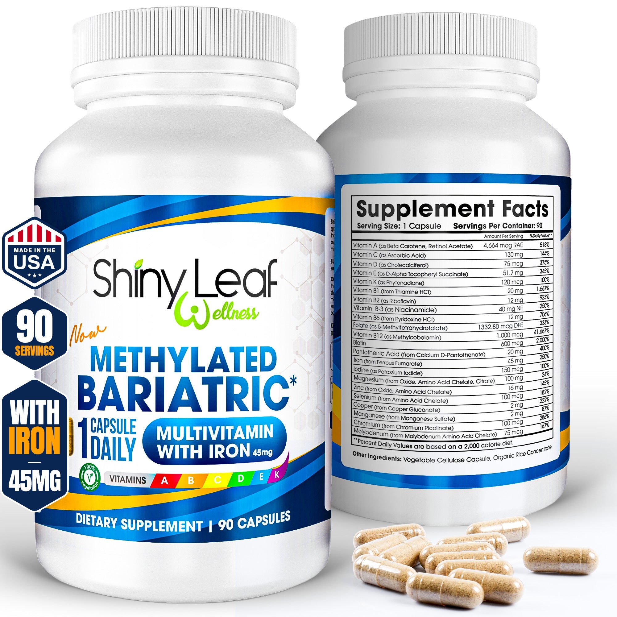 Methylated Bariatric Multivitamin with Iron Daily Capsule