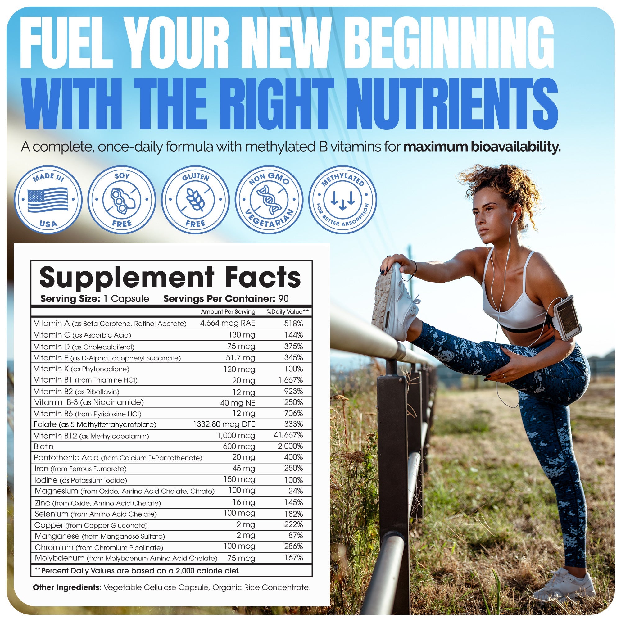 Methylated Bariatric Multivitamin with Iron Daily Capsule