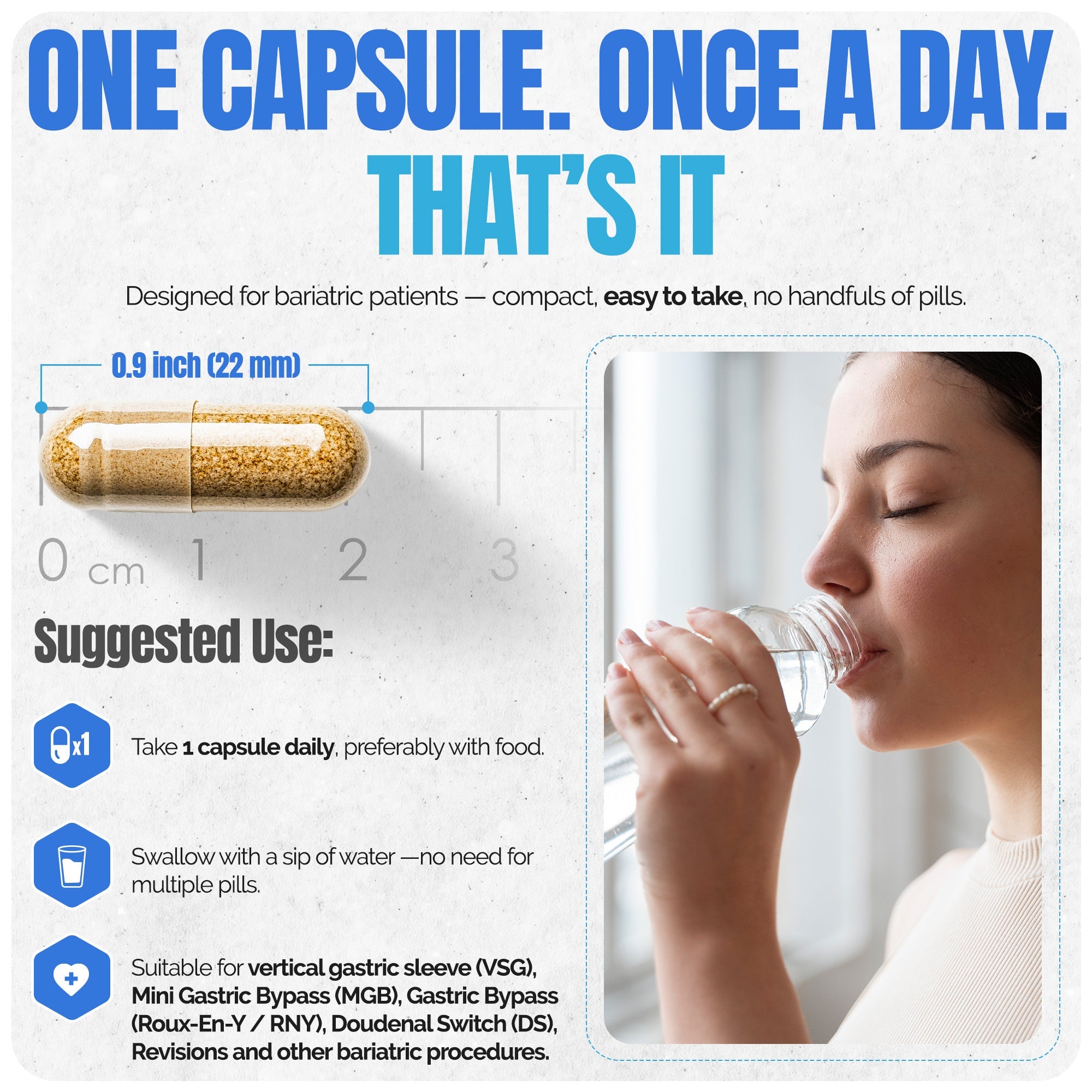 Methylated Bariatric Multivitamin with Iron Daily Capsule