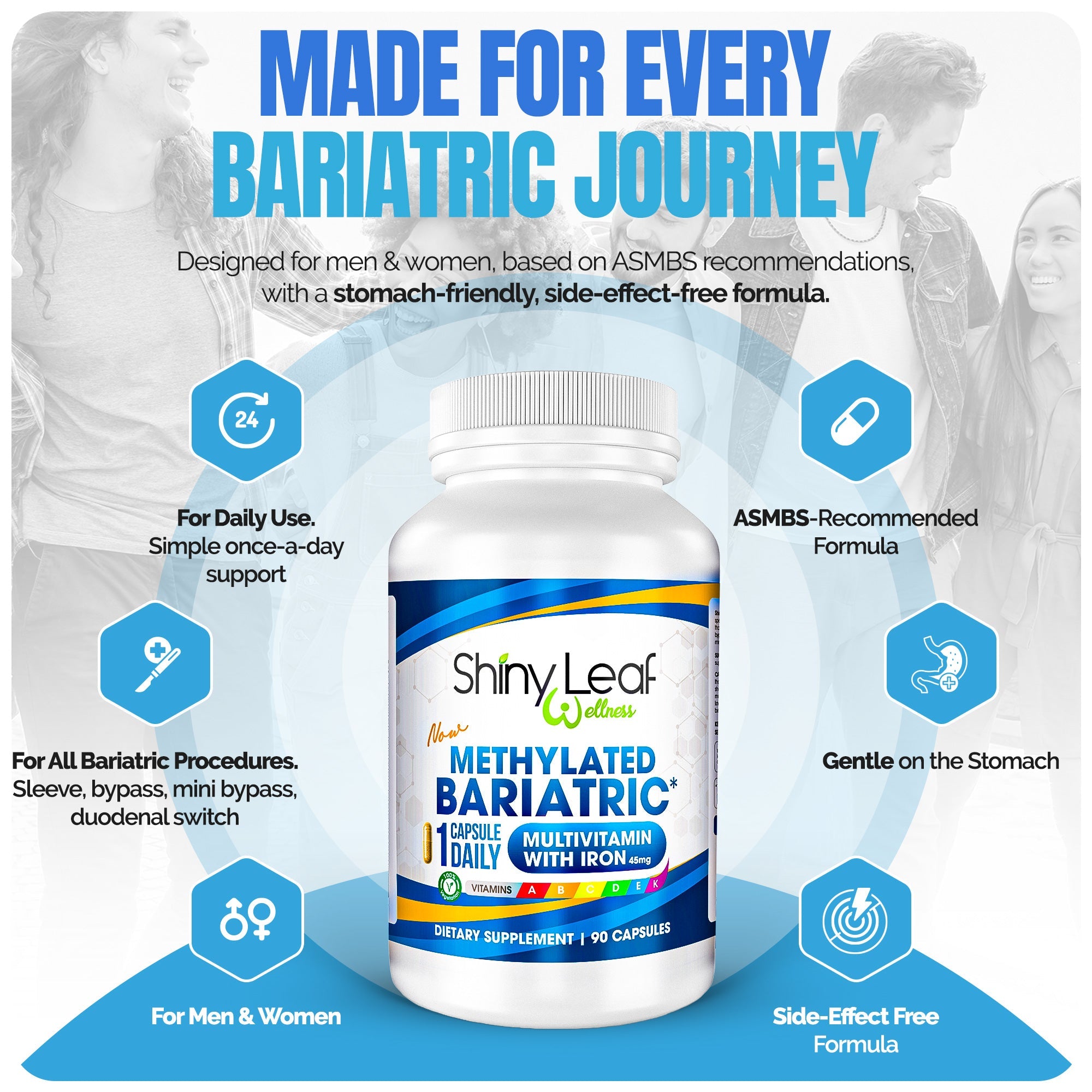 Methylated Bariatric Multivitamin with Iron Daily Capsule