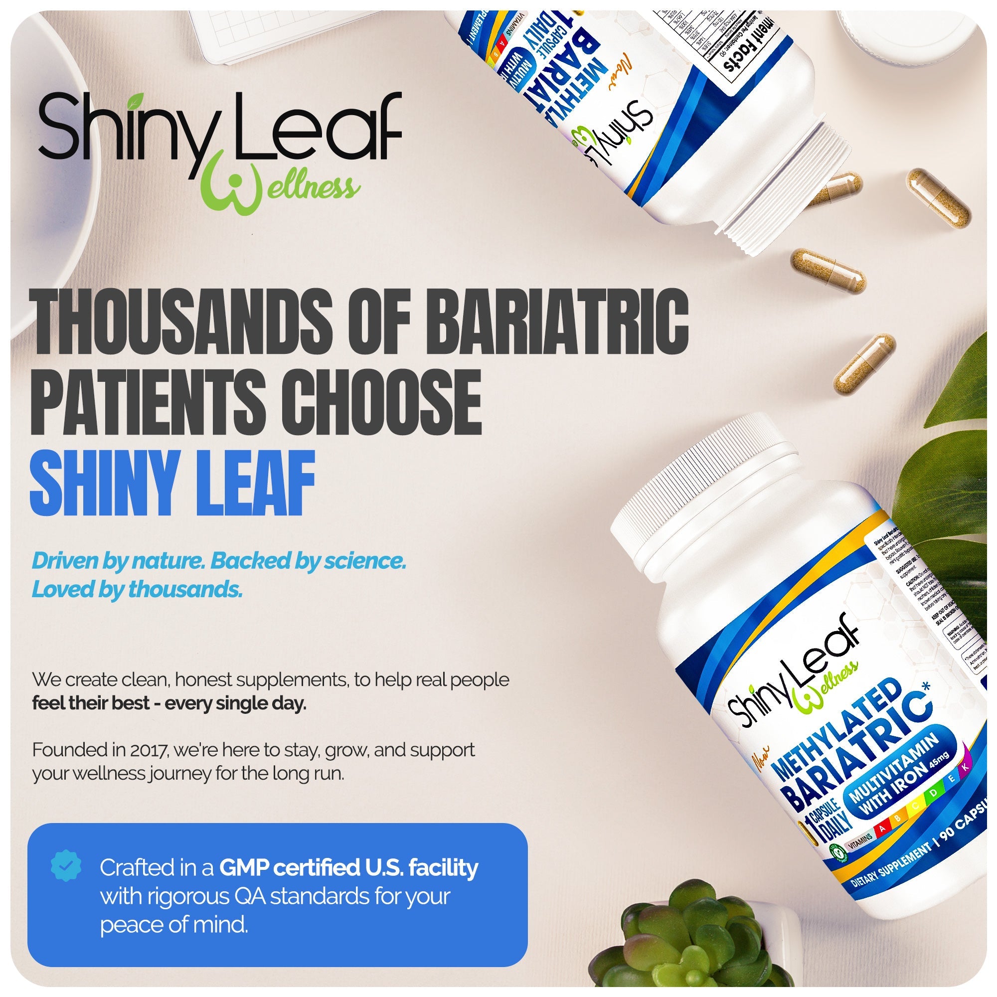 Methylated Bariatric Multivitamin with Iron Daily Capsule