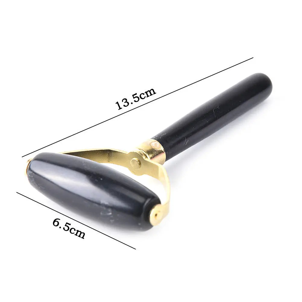 Natural Obsidian Quartz Face Massage Roller Beauty Tool