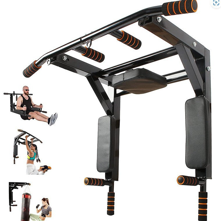 Wall Mounted Pull-Up Rack with Parallel Bars Equipment