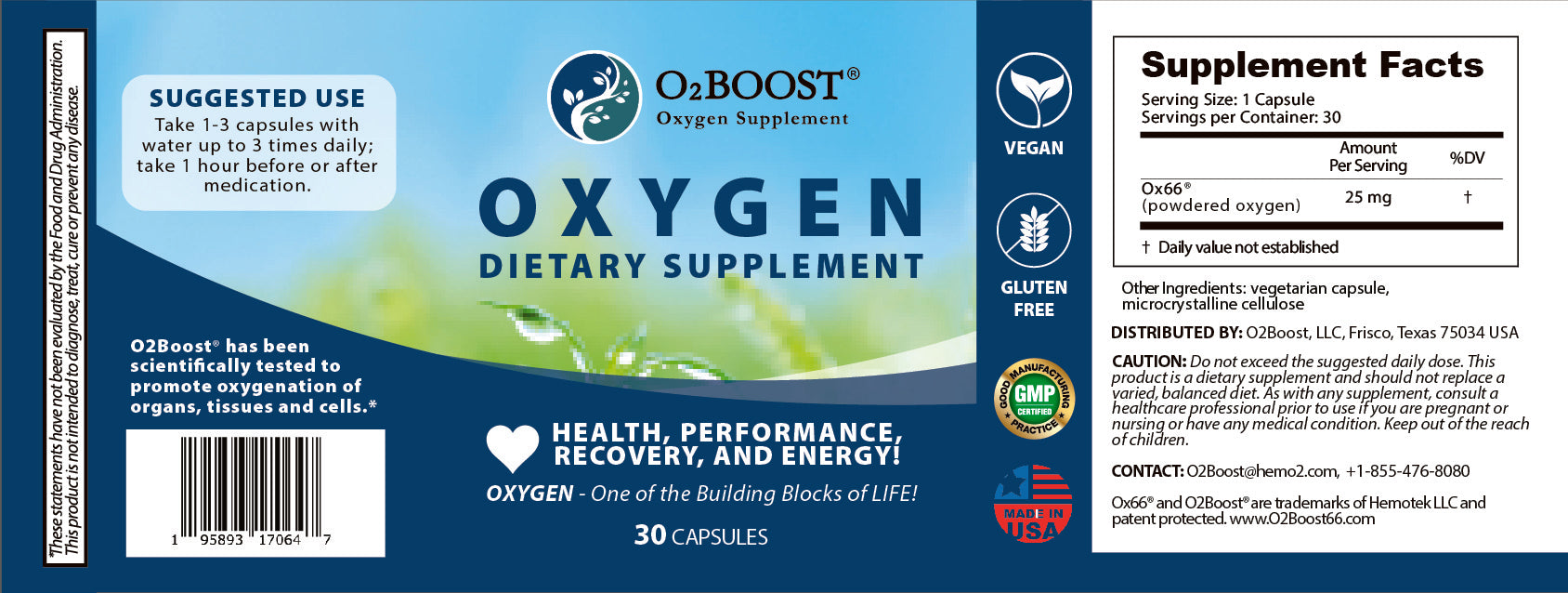 O2Boost Oxygen Supplement for Energy and Performance Support