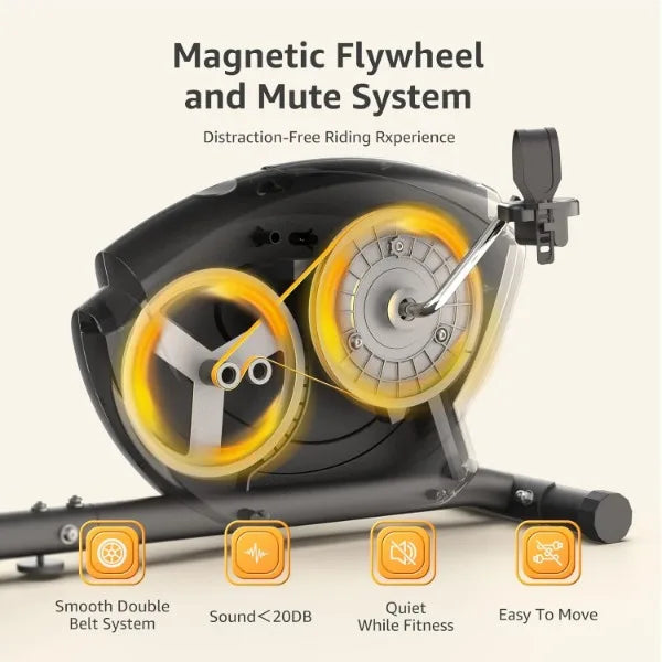 Recumbent Magnetic Exercise Bike for Adults Seniors Home Fitness