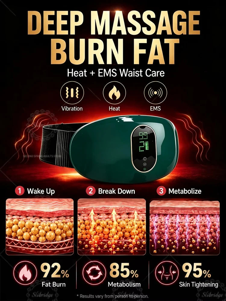 Slimming Belt Massager Electric Vibrating Women Abdominal Flat Stomach Belly Fat Burning Slimming Belt for Women for the Stomach