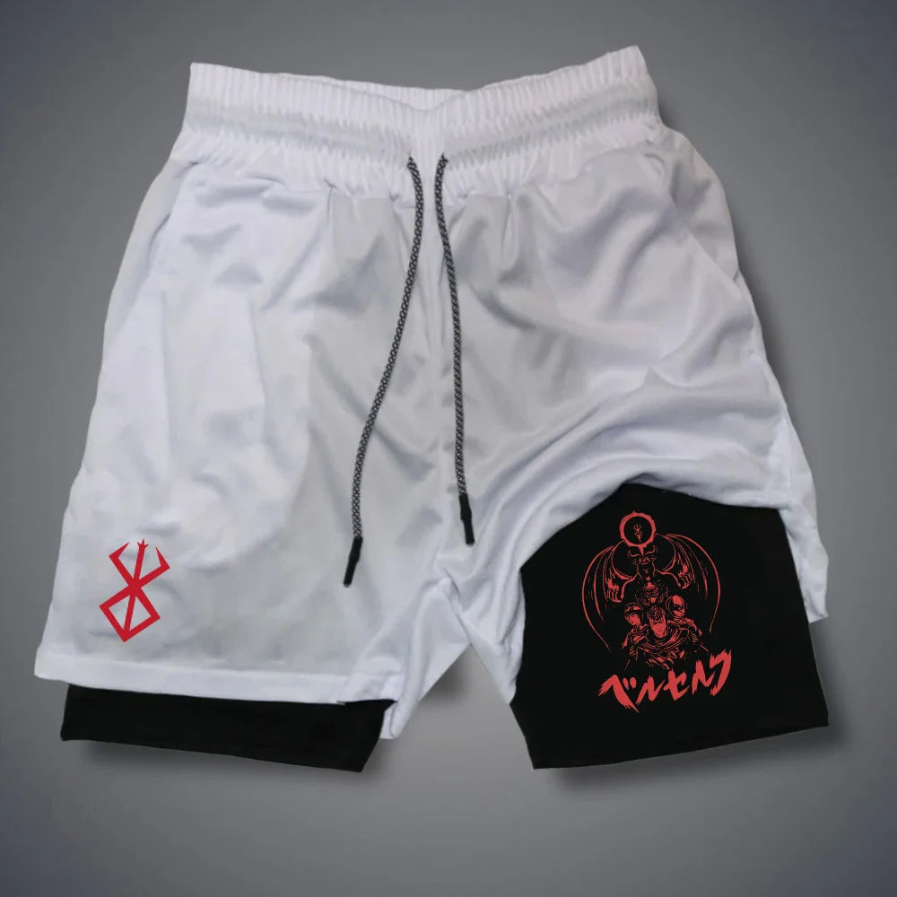 Men’s 2-in-1 Compression Running Shorts with Phone Pocket
