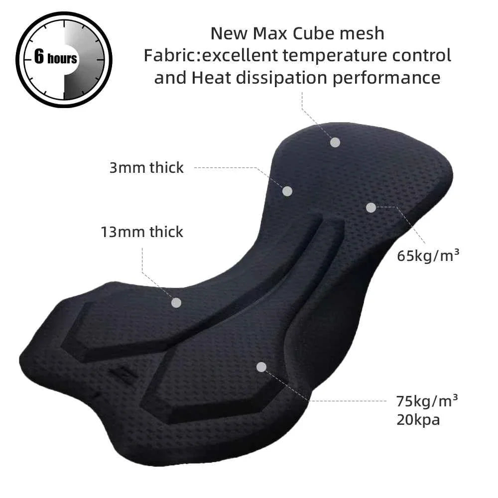 Men’s Padded Cycling Bib Shorts 6-Hour Comfort