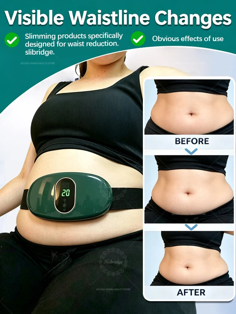Slimming Belt Massager Electric Vibrating Women Abdominal Flat Stomach Belly Fat Burning Slimming Belt for Women for the Stomach