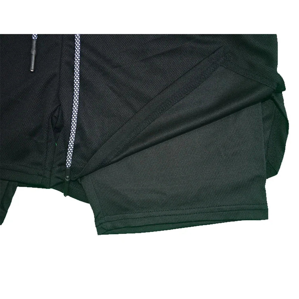 Men’s 2-in-1 Compression Running Shorts with Phone Pocket